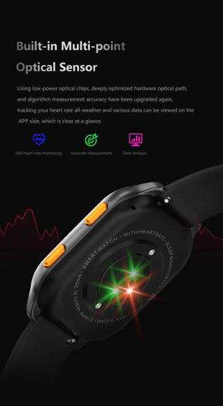 TUTT AMOLED Screen Smartwatch | Always-On Display | Health & Fitness Tracker | YOKO | IP68 Men & Women Smartwatch (Two Straps) - www.Shopthatapp.com