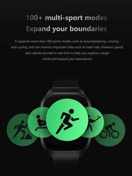 TUTT AMOLED Screen Smartwatch | Always-On Display | Health & Fitness Tracker | YOKO | IP68 Men & Women Smartwatch (Two Straps) - www.Shopthatapp.com