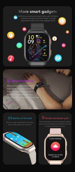 TUTT AMOLED Screen Smartwatch | Always-On Display | Health & Fitness Tracker | YOKO | IP68 Men & Women Smartwatch (Two Straps) - www.Shopthatapp.com