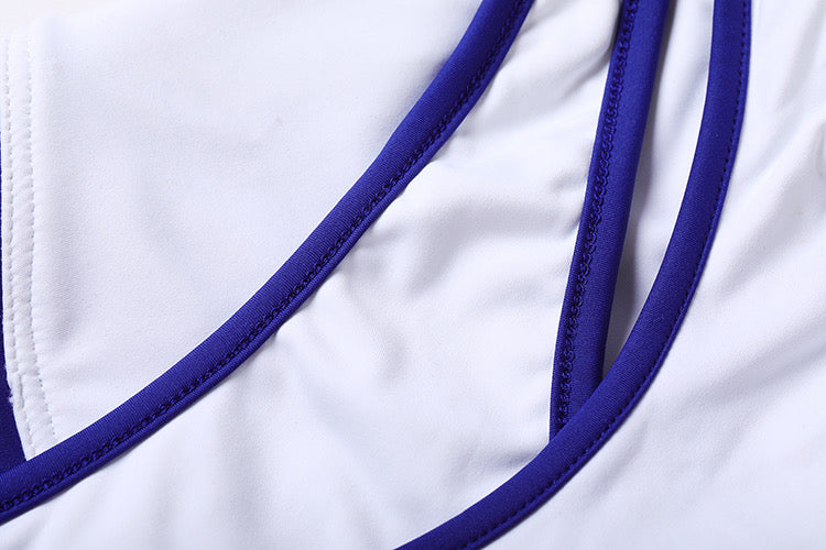 Anime Style 3-Piece Short Gymnastics Uniform Sports Tank Top with Sexy Cutout Shorts - www.Shopthatapp.com