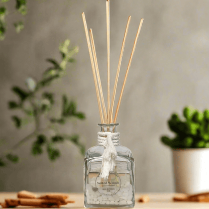 Coffret diffuseur de roseaux crème à la vanille
