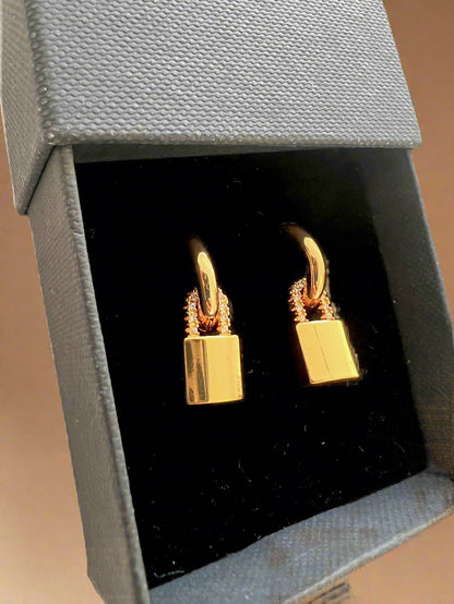 Padlock Chubby Hoops - www.Shopthatapp.com