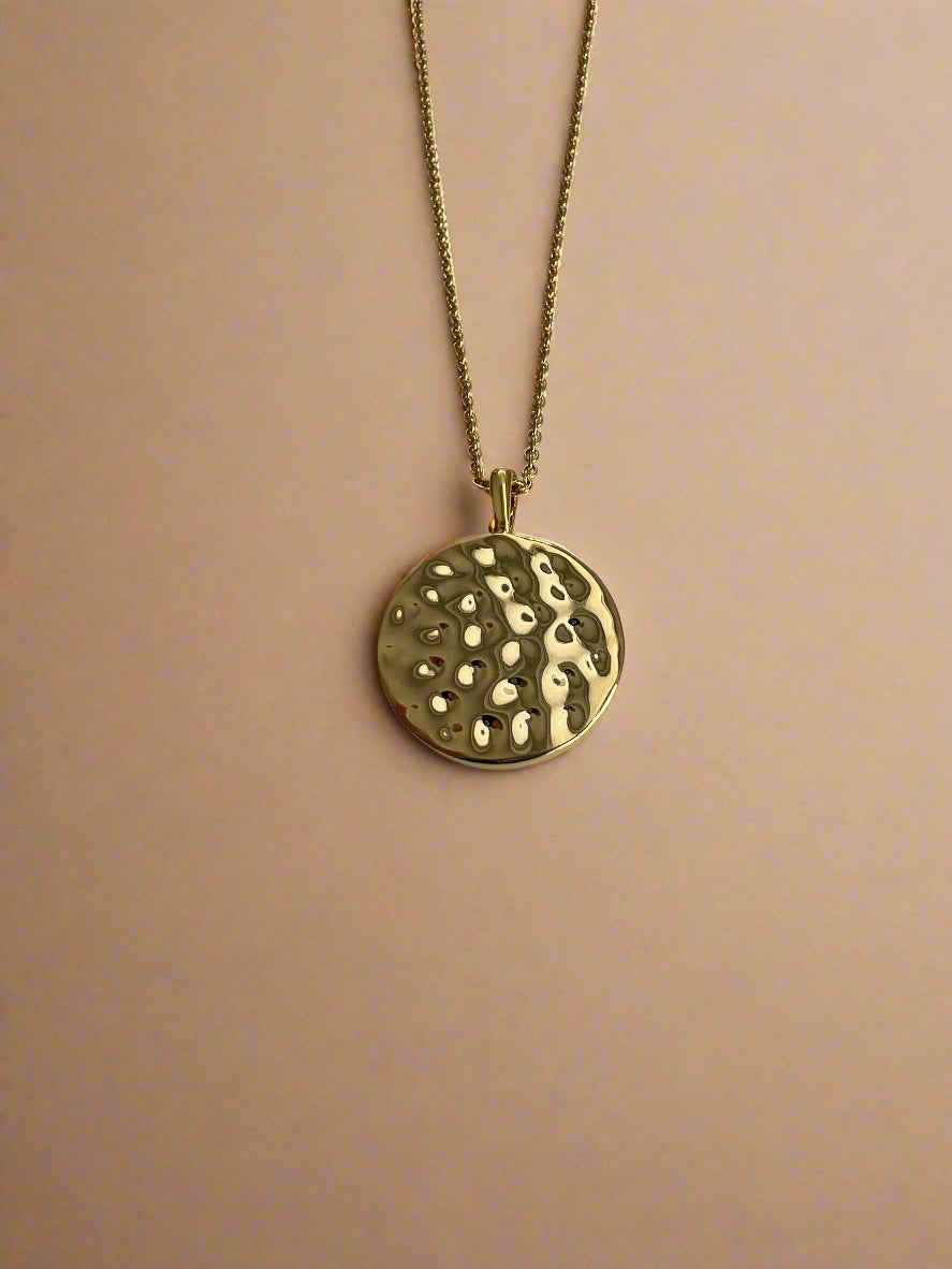 Molten Disc Necklace - www.Shopthatapp.com