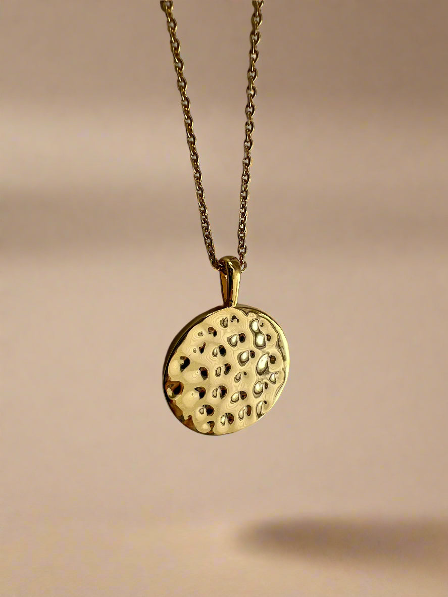 Molten Disc Necklace - www.Shopthatapp.com