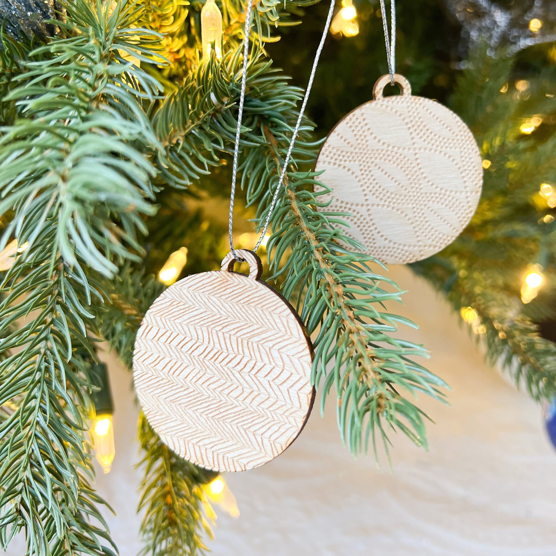 Set of 4 - Heirloom Natural Wood Ornament-Arts and crafts-www.Shopthatapp.com-The Happy Home Line