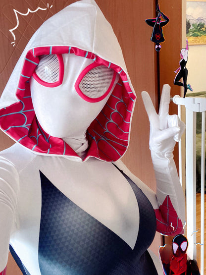 Super Hero Spider Gwen Cosplay Full Bodysuit Halloween Costume Zentai - www.Shopthatapp.com