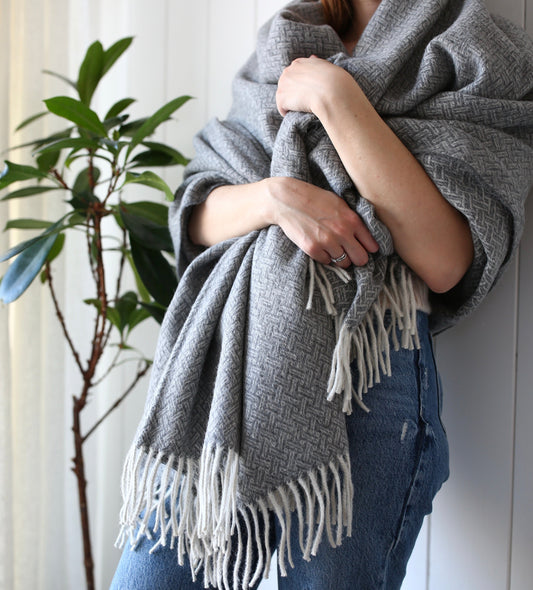 Oxford Alpaca Throw Charcoal-Comforters blankets, etc.-www.Shopthatapp.com-Shop Linen Way