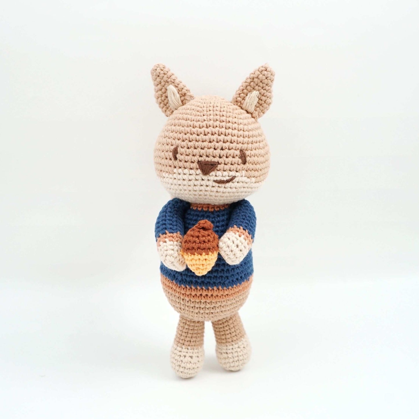 Nutty the Squirrel | Handmade Crochet Cotton Toy | Soft Squirrel for Kids