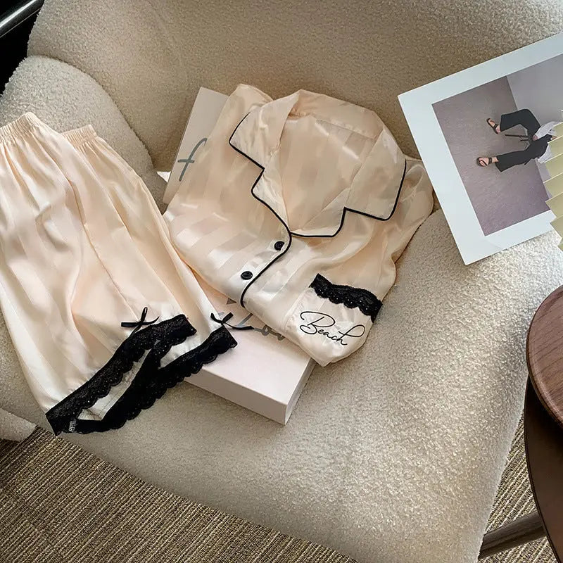 Ice Silk Pajamas For Women In Summer - www.Shopthatapp.com #