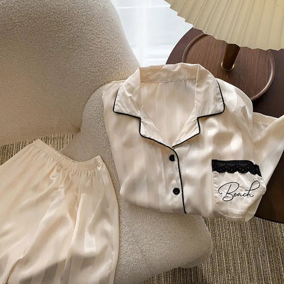 Ice Silk Pajamas For Women In Summer - www.Shopthatapp.com #