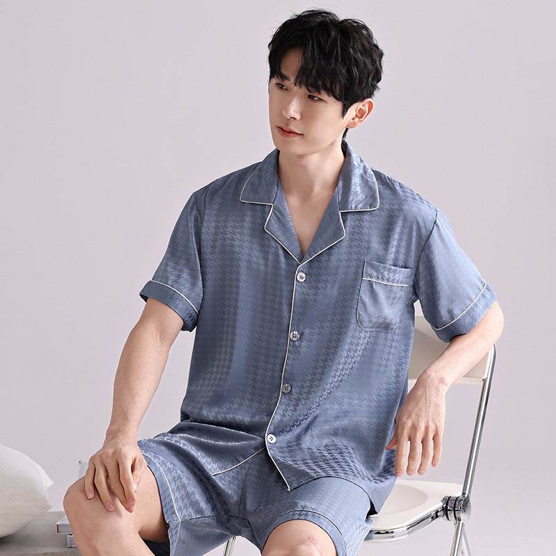 Ice Silk Pajamas Men's Spring And Summer Lightweight Breathable - www.Shopthatapp.com