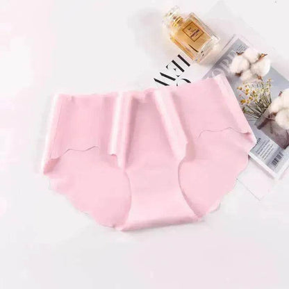 Ice Silk Traceless Girl Underwear Solid Color Pant - www.Shopthatapp.com #