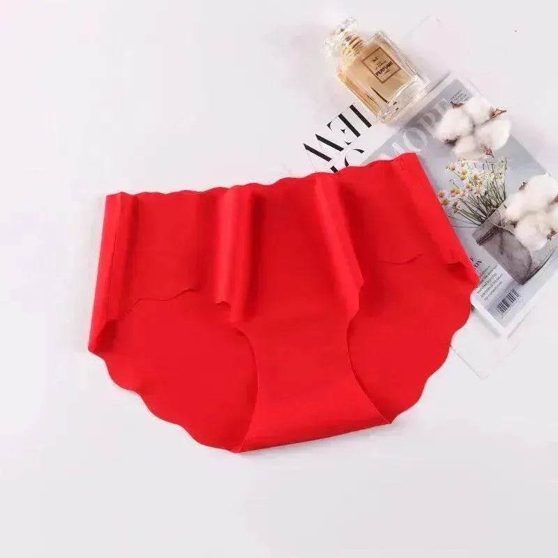 Ice Silk Traceless Girl Underwear Solid Color Pant - www.Shopthatapp.com #