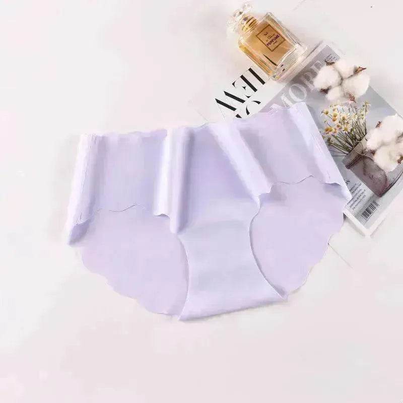 Ice Silk Traceless Girl Underwear Solid Color Pant - www.Shopthatapp.com #