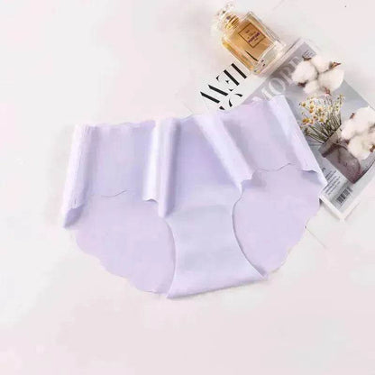 Ice Silk Traceless Girl Underwear Solid Color Pant - www.Shopthatapp.com #