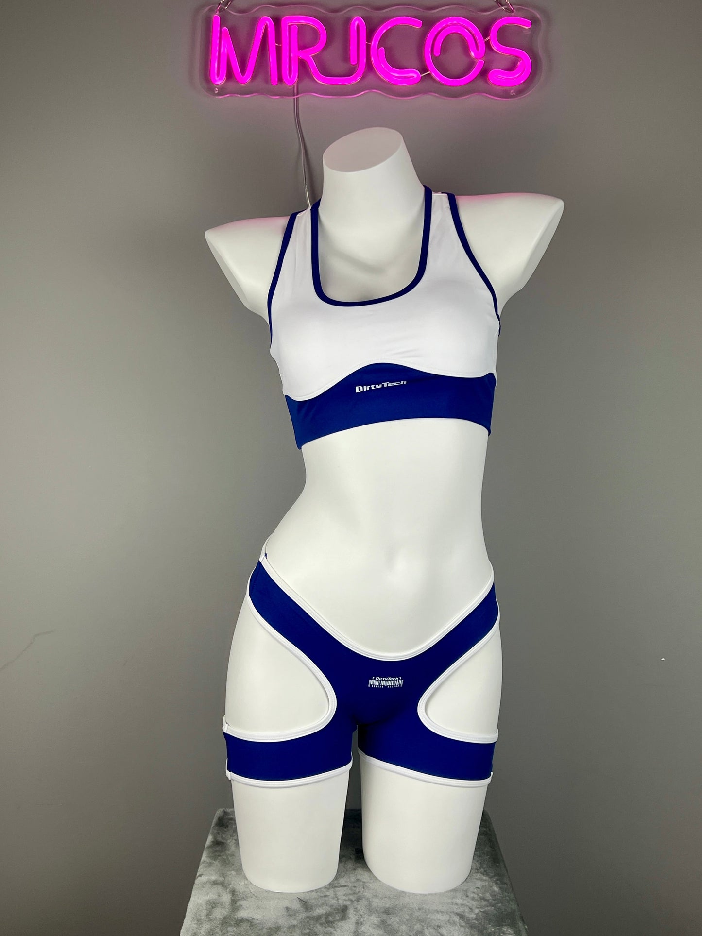 Anime Style 3-Piece Short Gymnastics Uniform Sports Tank Top with Sexy Cutout Shorts - www.Shopthatapp.com