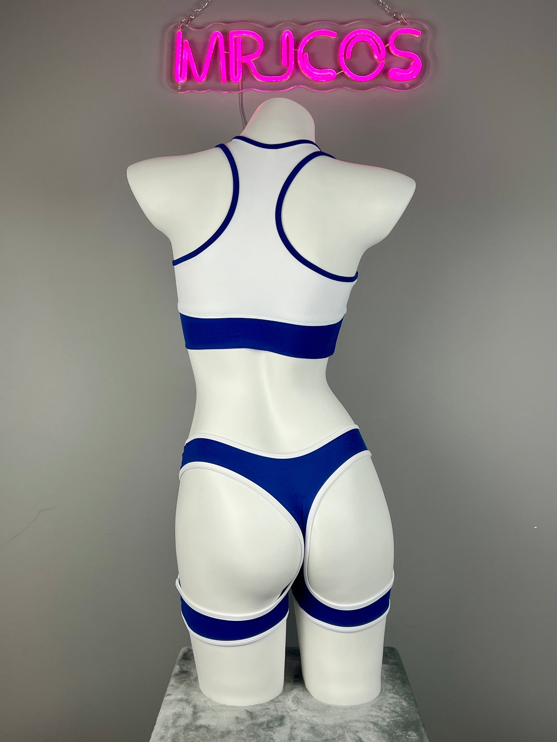 Anime Style 3-Piece Short Gymnastics Uniform Sports Tank Top with Sexy Cutout Shorts - www.Shopthatapp.com