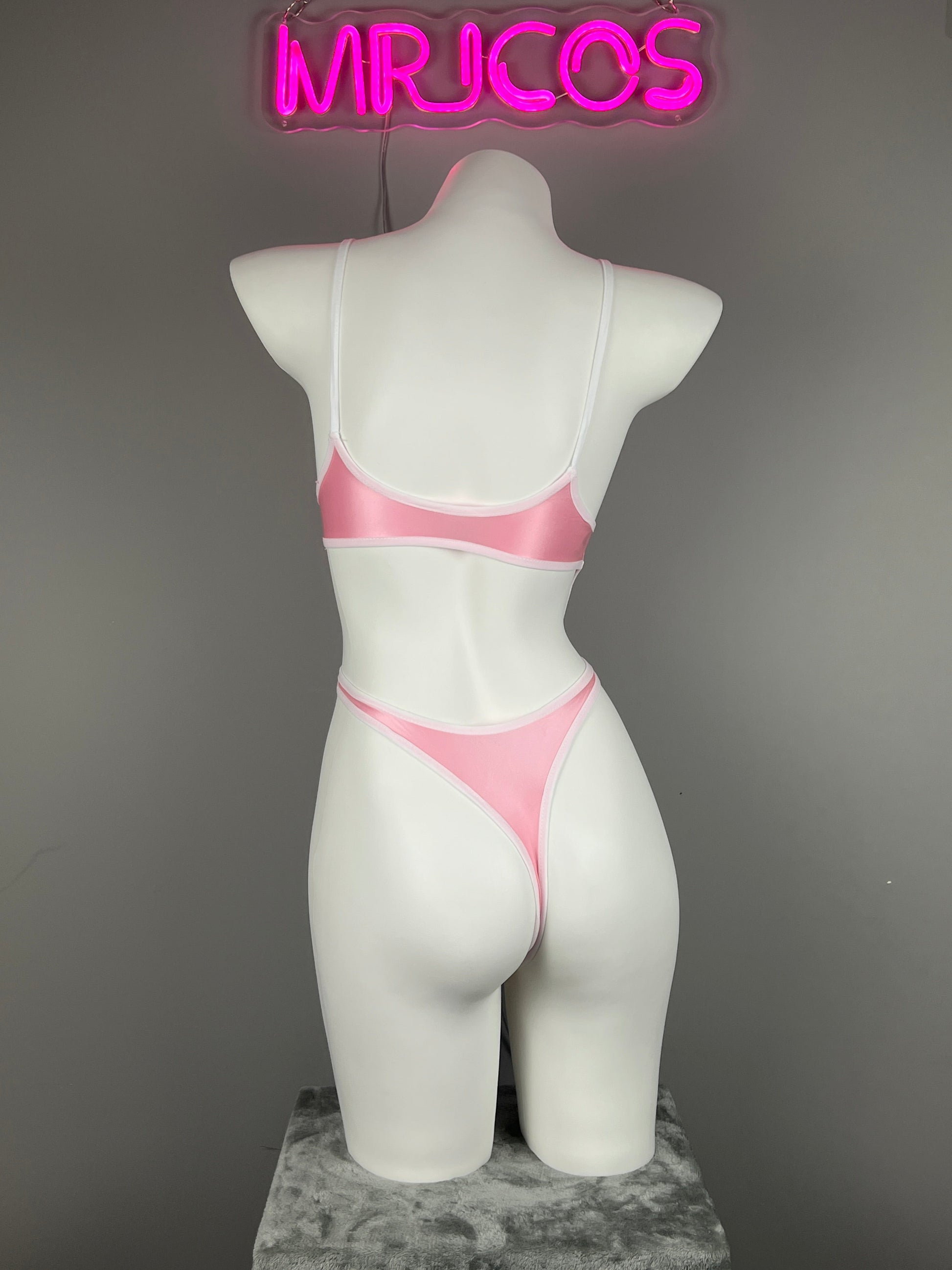 Women's High-Cut One-Piece Satin Spandex BodySuit Swimsuit with Side Cutouts - www.Shopthatapp.com