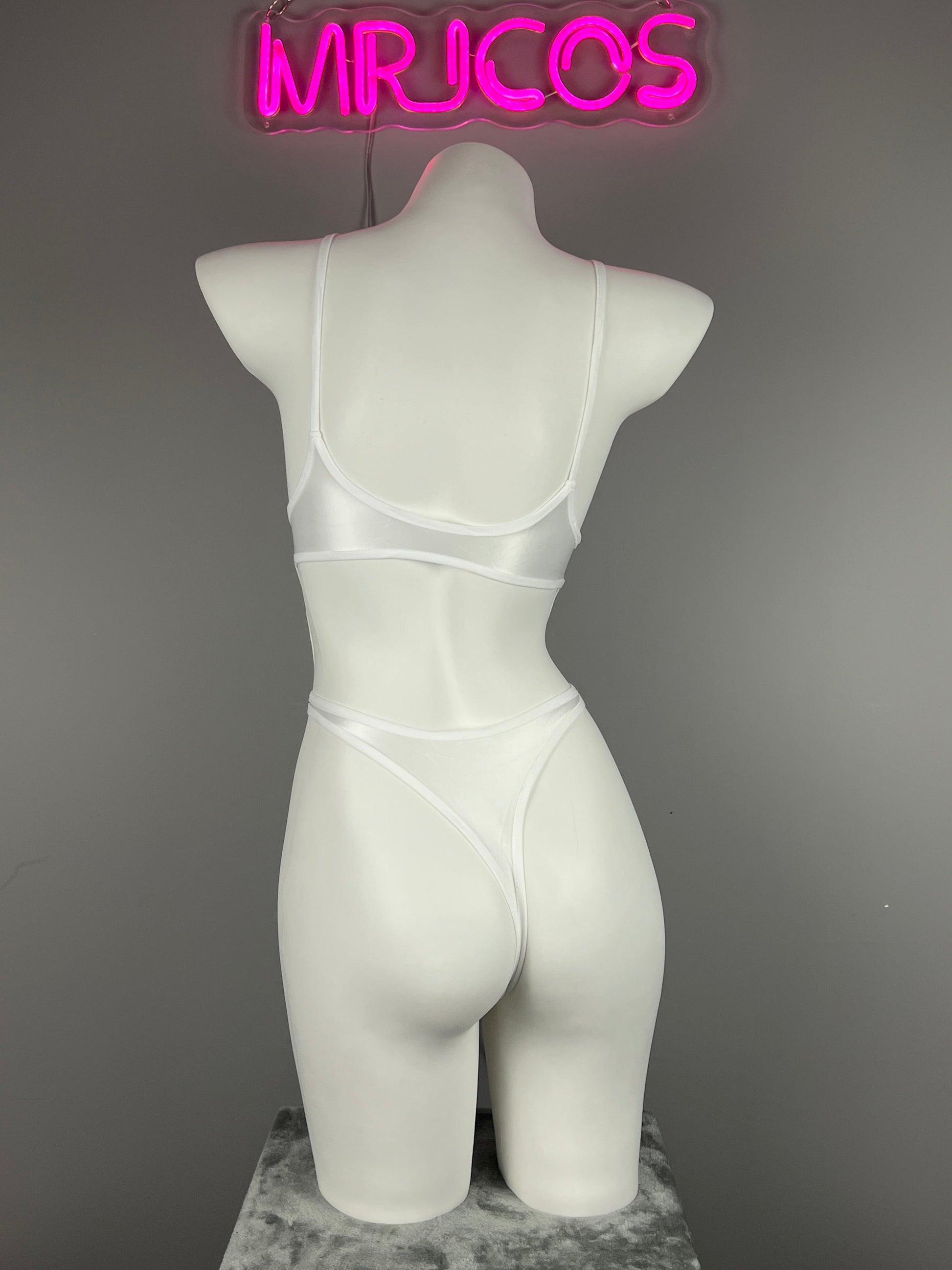 Women's High-Cut One-Piece Satin Spandex BodySuit Swimsuit with Side Cutouts - www.Shopthatapp.com