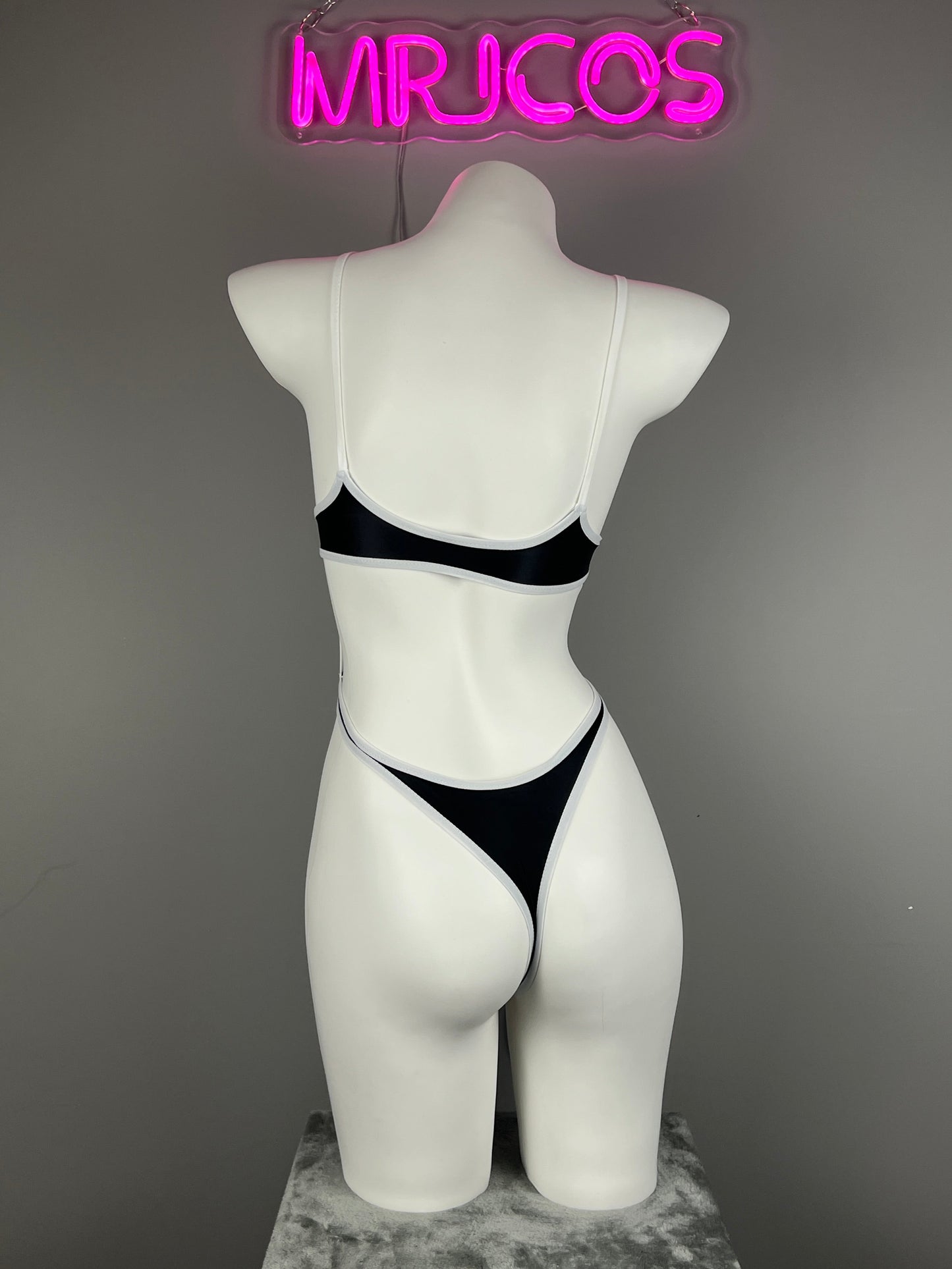 Women's High-Cut One-Piece Satin Spandex BodySuit Swimsuit with Side Cutouts - www.Shopthatapp.com