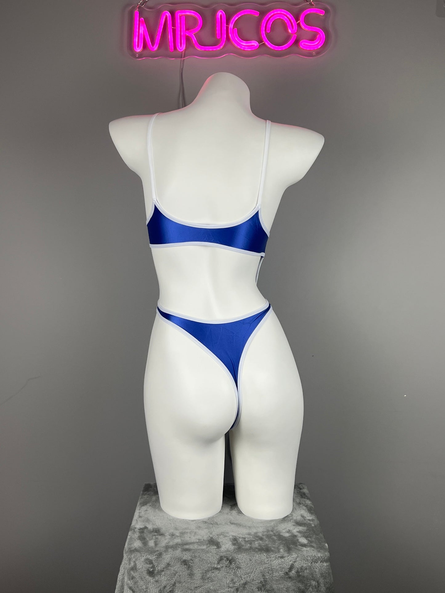 Women's High-Cut One-Piece Satin Spandex BodySuit Swimsuit with Side Cutouts - www.Shopthatapp.com