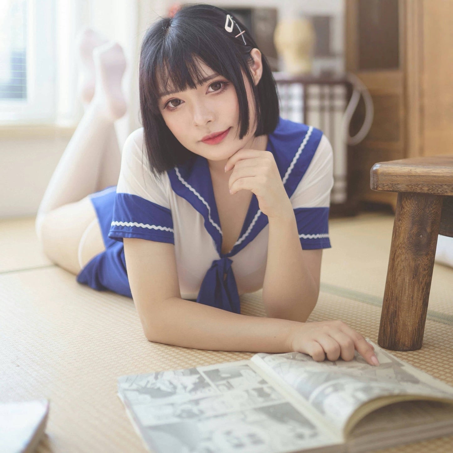 Anime Japanese JK Sailor Style Sexy Spandex Cosplay Costume Lingerie - www.Shopthatapp.com