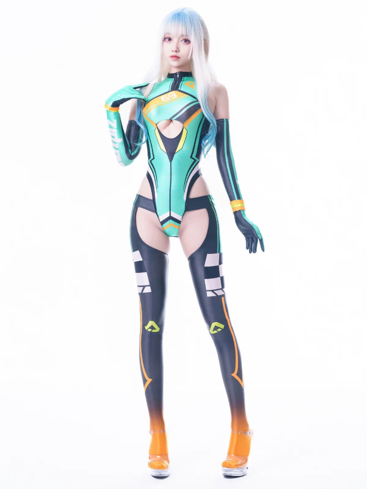 Anime Sci-fi Spandex Swimwear Racing Suit Wet Suit Race Queen Costume - www.Shopthatapp.com