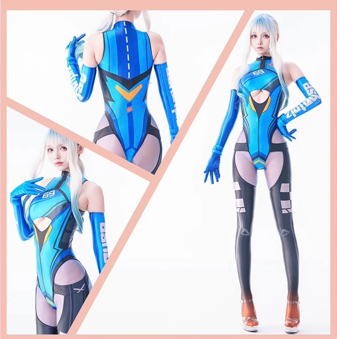 Anime Sci-fi Spandex Swimwear Racing Suit Wet Suit Race Queen Costume - www.Shopthatapp.com