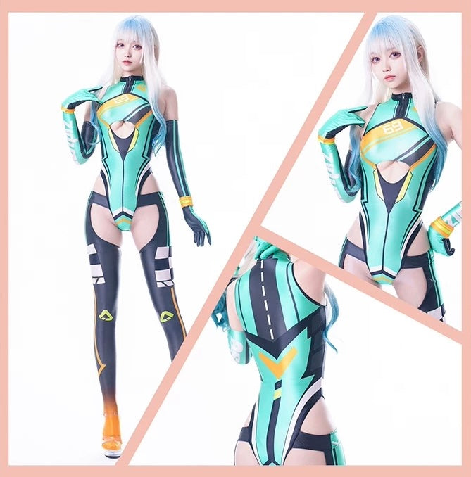 Anime Sci-fi Spandex Swimwear Racing Suit Wet Suit Race Queen Costume - www.Shopthatapp.com