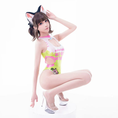 Japanese Anime Spandex Swimwear Racing Suit Wet Suit Race Queen Costume - www.Shopthatapp.com