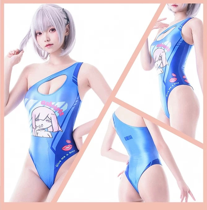 Japanese Anime Spandex Swimwear Racing Suit Wet Suit Race Queen Costume - www.Shopthatapp.com