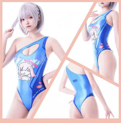 Japanese Anime Spandex Swimwear Racing Suit Wet Suit Race Queen Costume - www.Shopthatapp.com