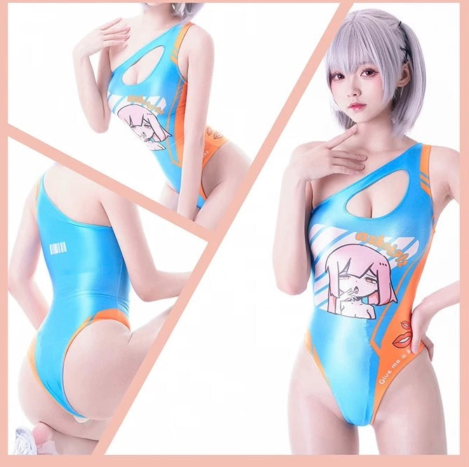 Japanese Anime Spandex Swimwear Racing Suit Wet Suit Race Queen Costume - www.Shopthatapp.com