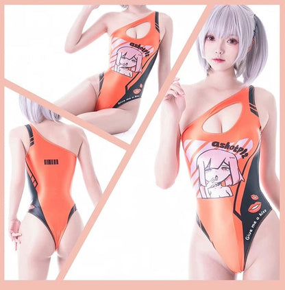 Japanese Anime Spandex Swimwear Racing Suit Wet Suit Race Queen Costume - www.Shopthatapp.com