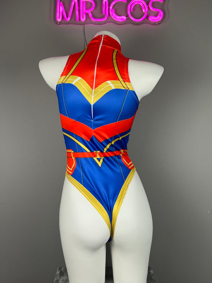 Super Hero Crotchless Cosplay BodySuit Lingerie Costume - www.Shopthatapp.com