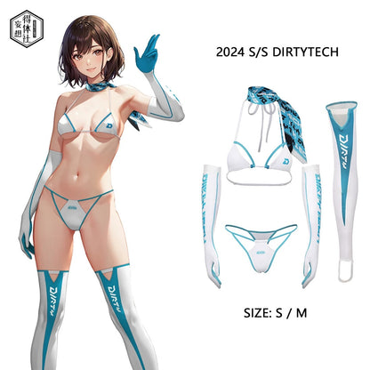 Anime Spandex Swimwear Sexy Bikini Race Queen Cosplay Set - www.Shopthatapp.com
