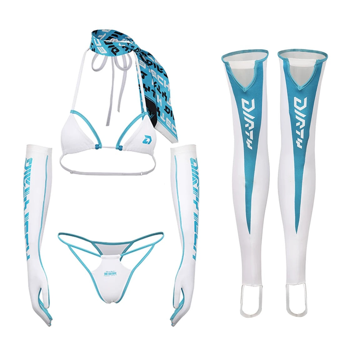 Anime Spandex Swimwear Sexy Bikini Race Queen Cosplay Set - www.Shopthatapp.com