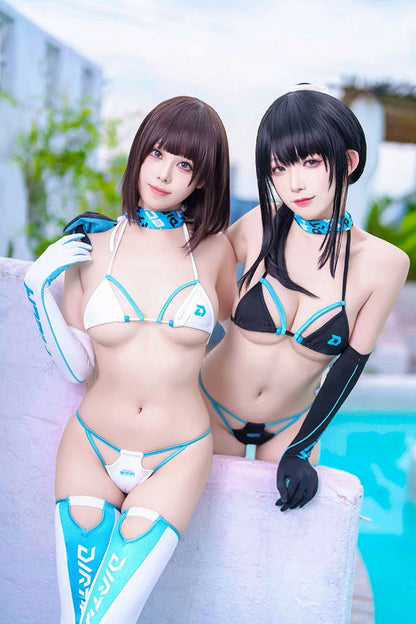 Anime Spandex Swimwear Sexy Bikini Race Queen Cosplay Set - www.Shopthatapp.com