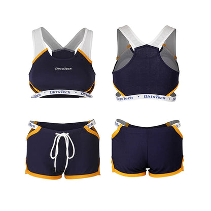 Anime Style Boxing Running Sexy Sports Activewear Set Hollow Tank Top with Shorts - www.Shopthatapp.com
