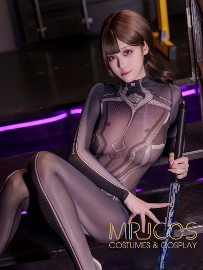 Anime Style Super Hero Eve Sheer 10D Nylon Full Bodysuit Body Stocking Lingerie - www.Shopthatapp.com