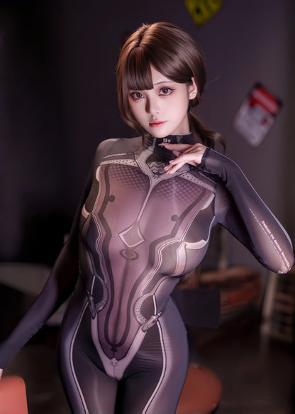 Anime Style Super Hero Eve Sheer 10D Nylon Full Bodysuit Body Stocking Lingerie - www.Shopthatapp.com