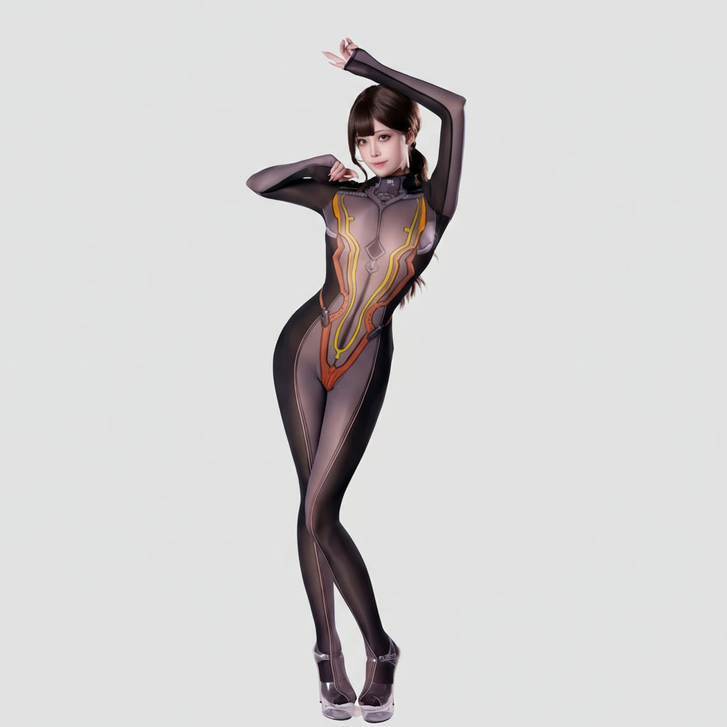 Anime Style Super Hero Eve Sheer 10D Nylon Full Bodysuit Body Stocking Lingerie - www.Shopthatapp.com