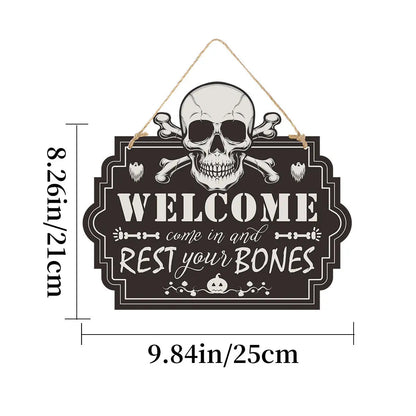 Imitation Wooden Doorplate Ghost Festival Haunted House Horror Atmosphere Decoration - www.Shopthatapp.com