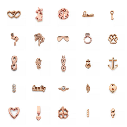 Rose Gold Mesh charms