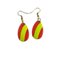 Indiana Orange Yellow Striped Spinner Blade Earrings