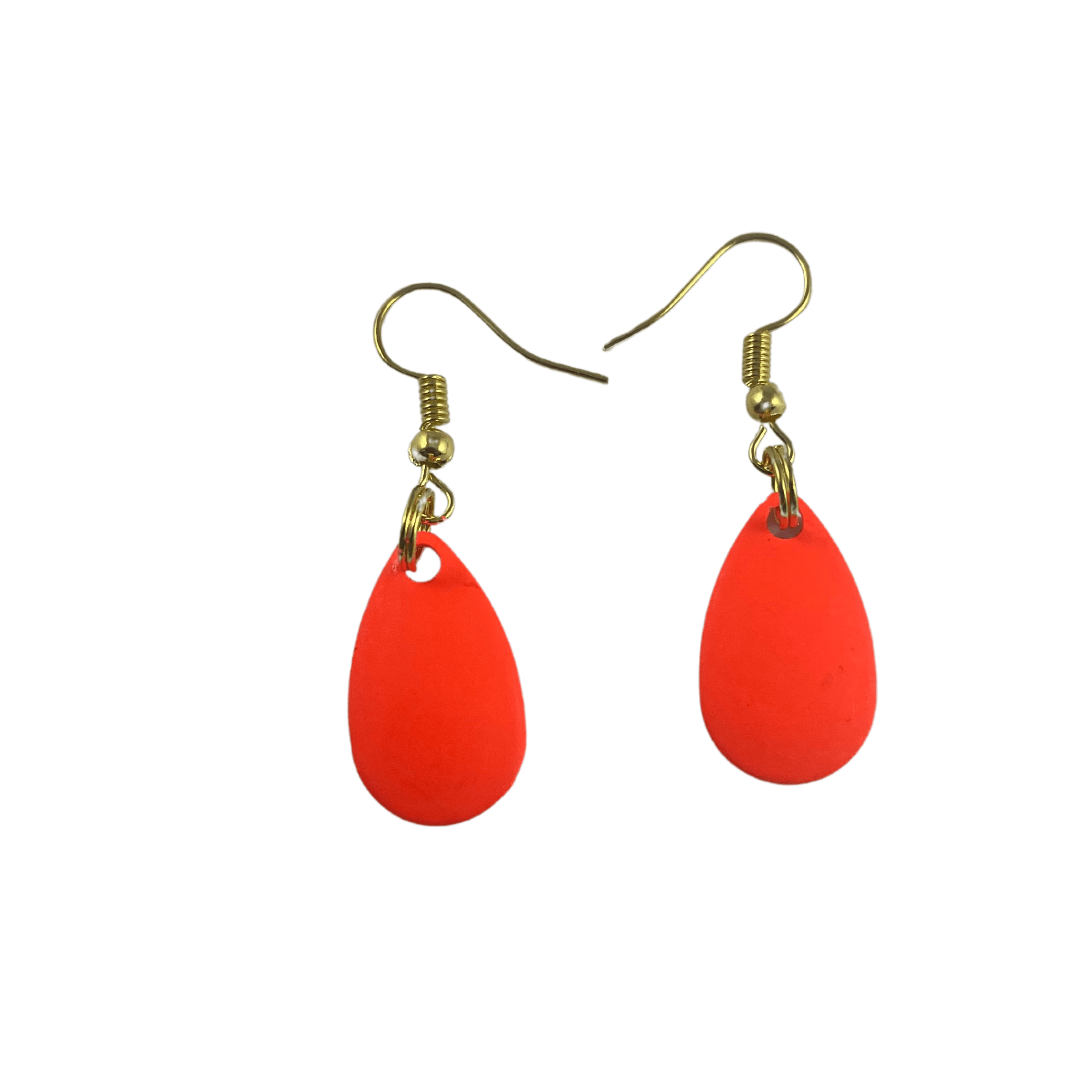 Indiana Orange Painted Spinner Blade Earrings - www.Shopthatapp.com