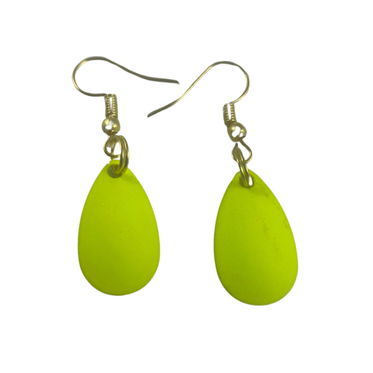 Indiana Yellow Painted Spinner Blade Earrings