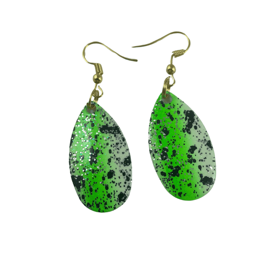 Boucles d'oreilles Indiana Spackle Green Glow Spinner Blade 