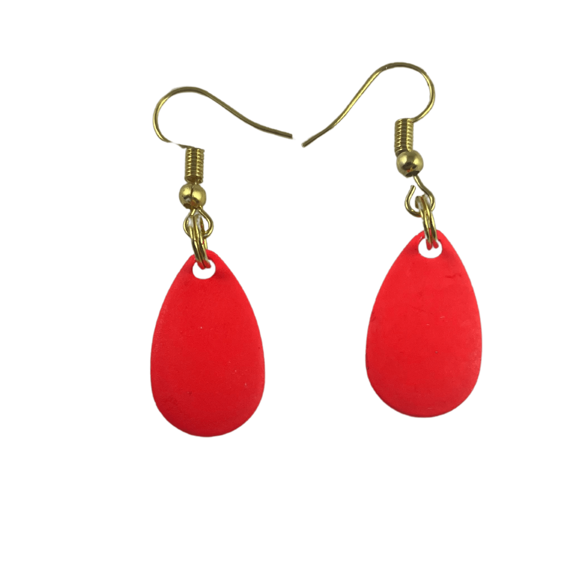 Indiana Red Painted Spinner Blade Earrings - www.Shopthatapp.com