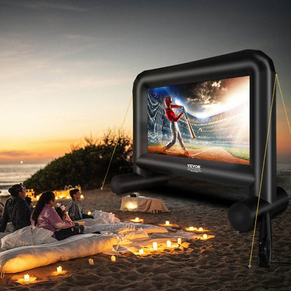 Inflatable Movie Screen, 16 FT Inflatable Projector Screen For Outside With Blower And Carrying Bag, Front Rear Projection, Oxford Fabric Blow Up Screen For Outdoor Parties Backyard Movie Nig - www.Shopthatapp.com #